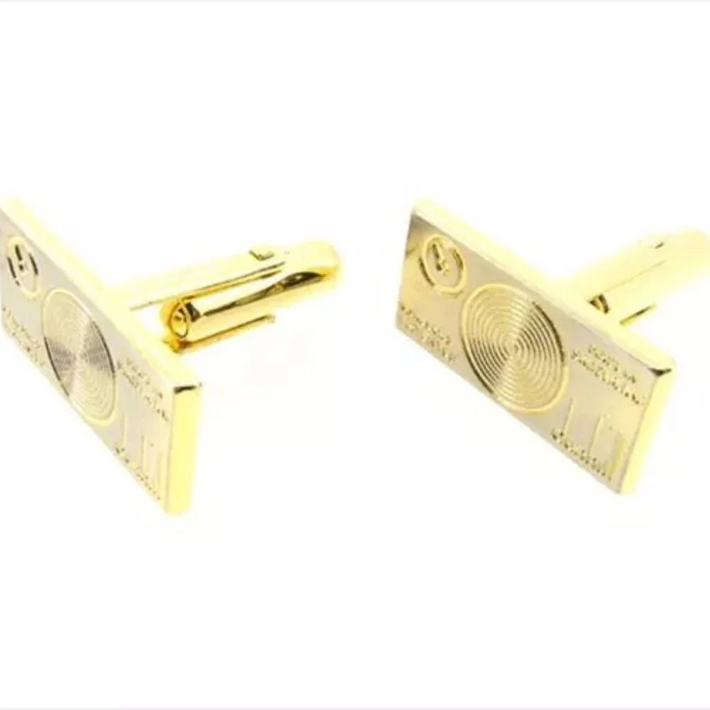 Dunhill cuffs Gold Woman unisex Authentic Used E1392